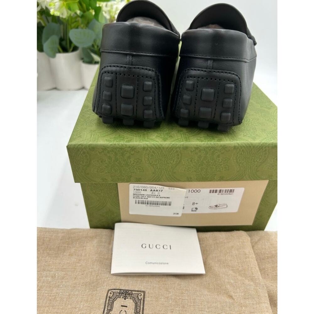 Men's Gucci interlocking G driver loafers size 8.5 fits 9 US made in Italy - Picture 7 of 9